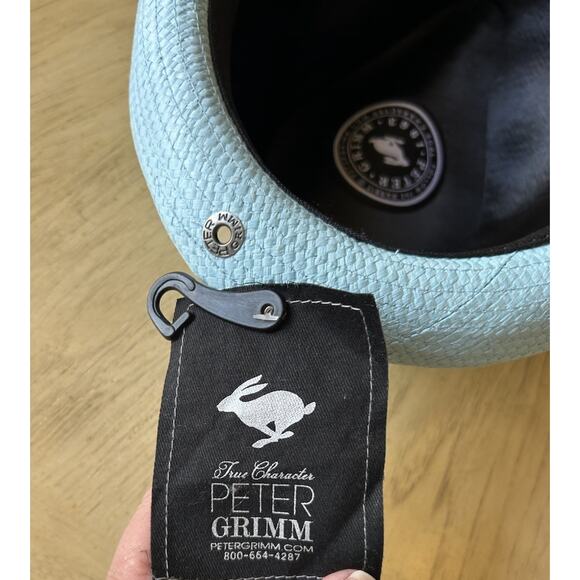 PETER GRIMM Light Blue Depp Mens Fedora Hat Turquoise Dad Miami New With Tags - Picture 4 of 10